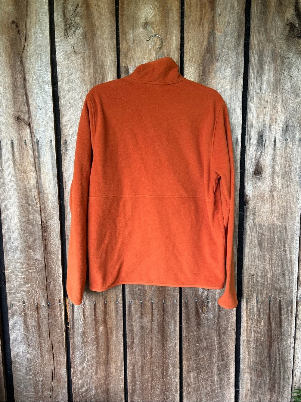 The North Face Men's Medium Orange Quarter Zip Fleece Pullover Outdoor Hiking